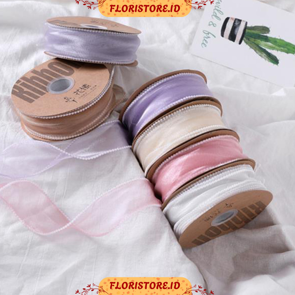 

PEARL CHIFFON RIBBON 4 CM / PITA KAIN / PITA KADO / FLORIST SUPPLY