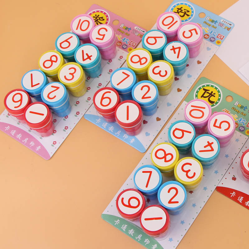 

Cute digital pattern seal, stationery and cartoon toys for kindergarten students