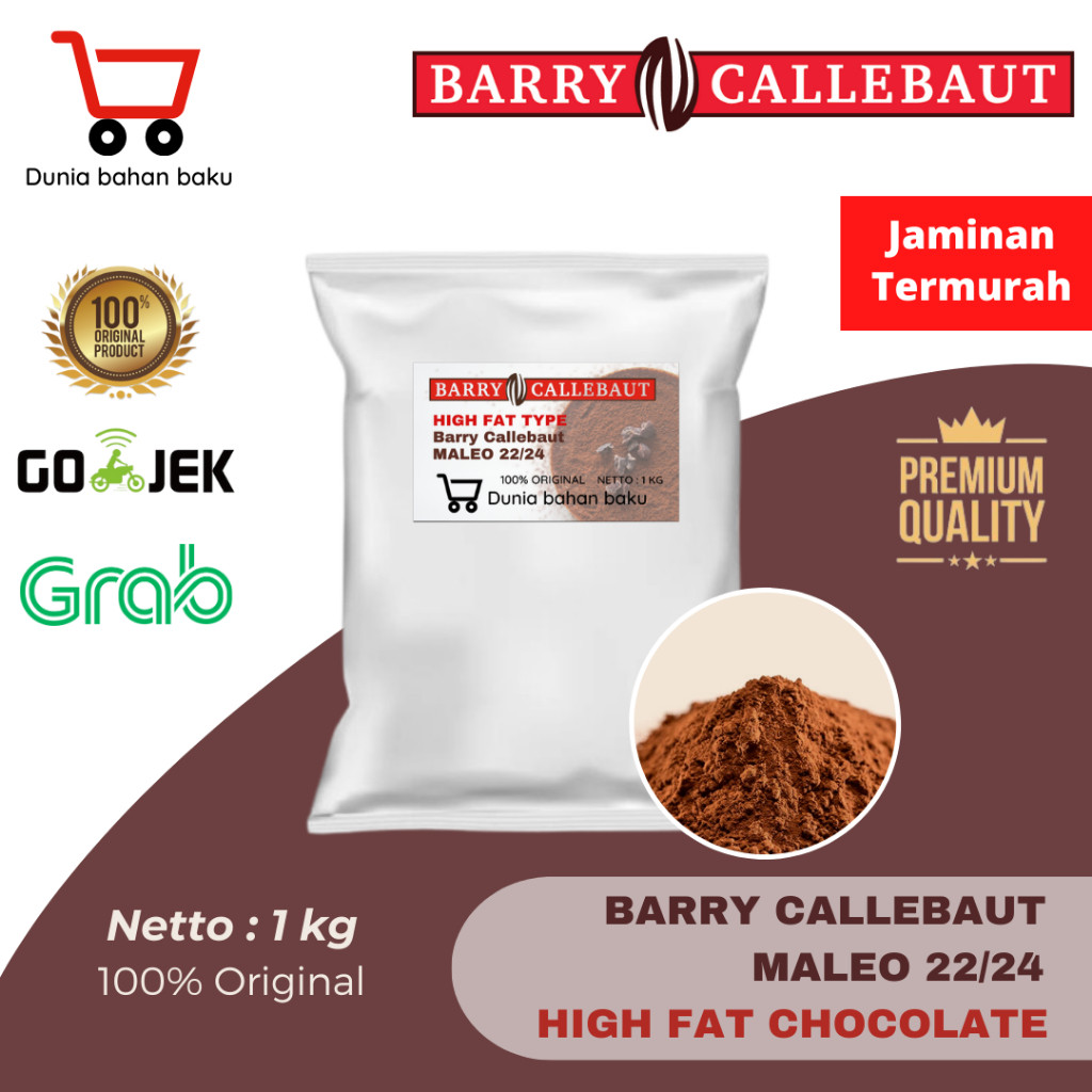 

COCOA POWDER BARRY CALLEBAUT BUBUK COKLAT TIPE MALEO 22/24 HIGH FAT