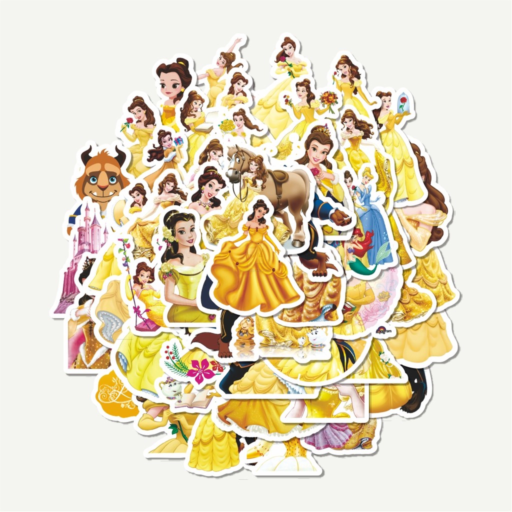 

Sticker Pack Stiker Disney Princess Belle Beauty and the Beast | Sticker TUMBLR | Stiker LAPTOP KOPER HELM