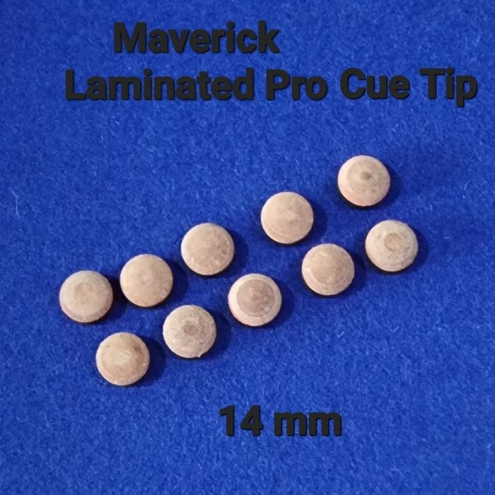 Maverick Pro Cue Tip - 14 mm Medium Soft - Kepala Stick Billiard Stik