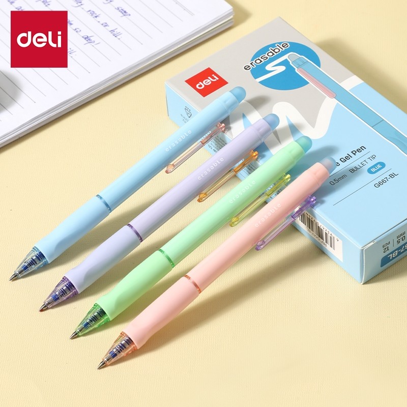 

Deli Erasable Gel Pen / Pulpen Gel Bisa Dihapus Pena 0.5 mm Desain Colorful EG66X