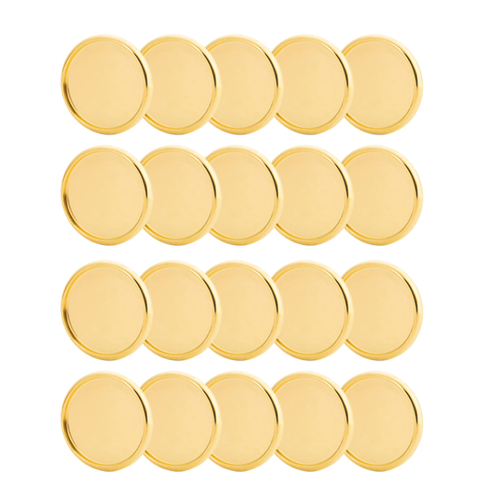 

20 Pcs Solid Electroplated Binder Rings Mushroom Hole Discbound Discs Book Binding Fix Buckle Notebook Fastener Clips Office