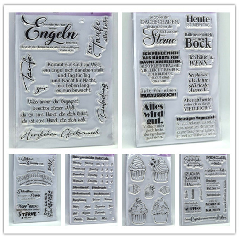 

2023 News German stamp Clear Stamps for Scrapbooking Transparent Silicone Rubber DIY Photo Album Decor 408