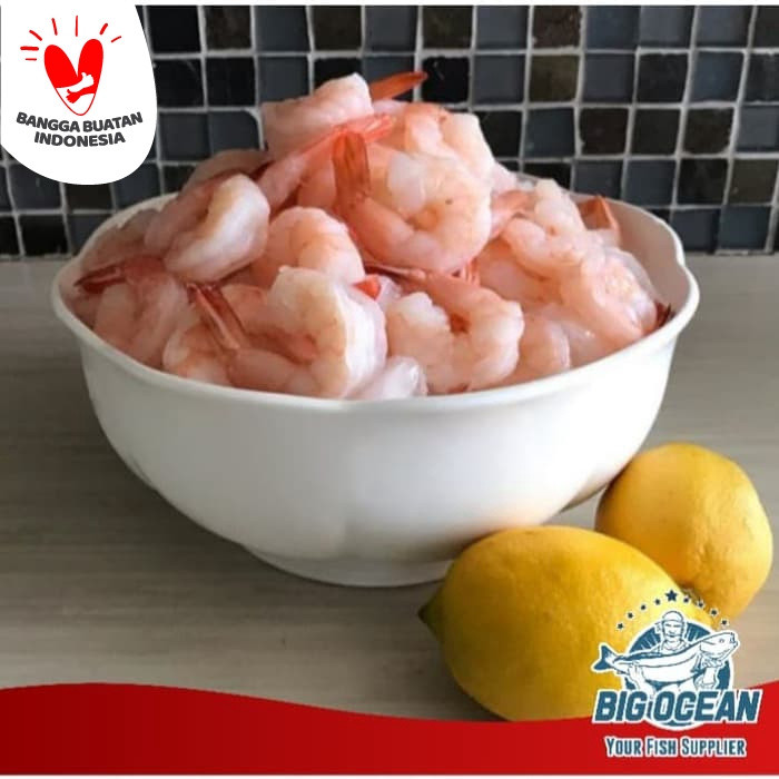 

Udang Vanamei Kupas Size L (41/50) IQF @1kg Tail On
