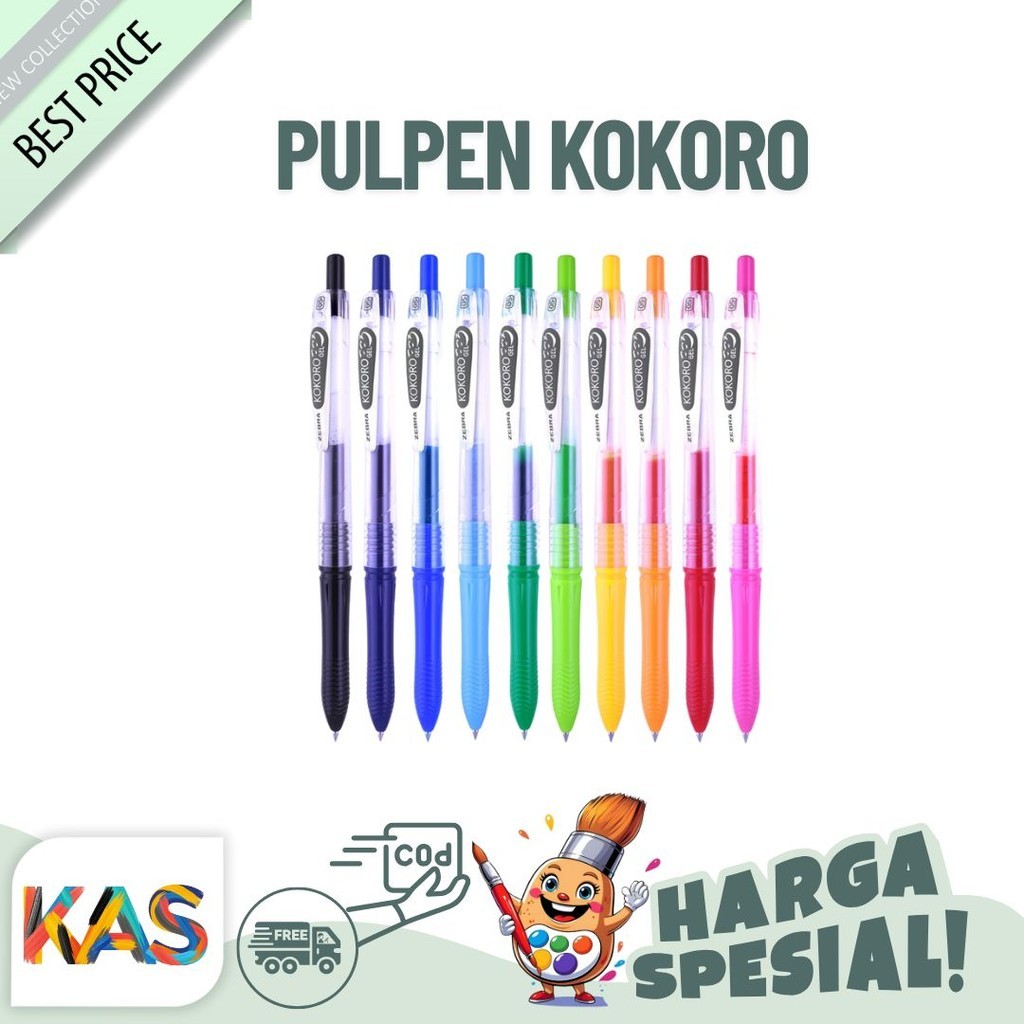 

Pulpen Gel Kokoro u0.5 mm Ready Semua Warna- 1 pak