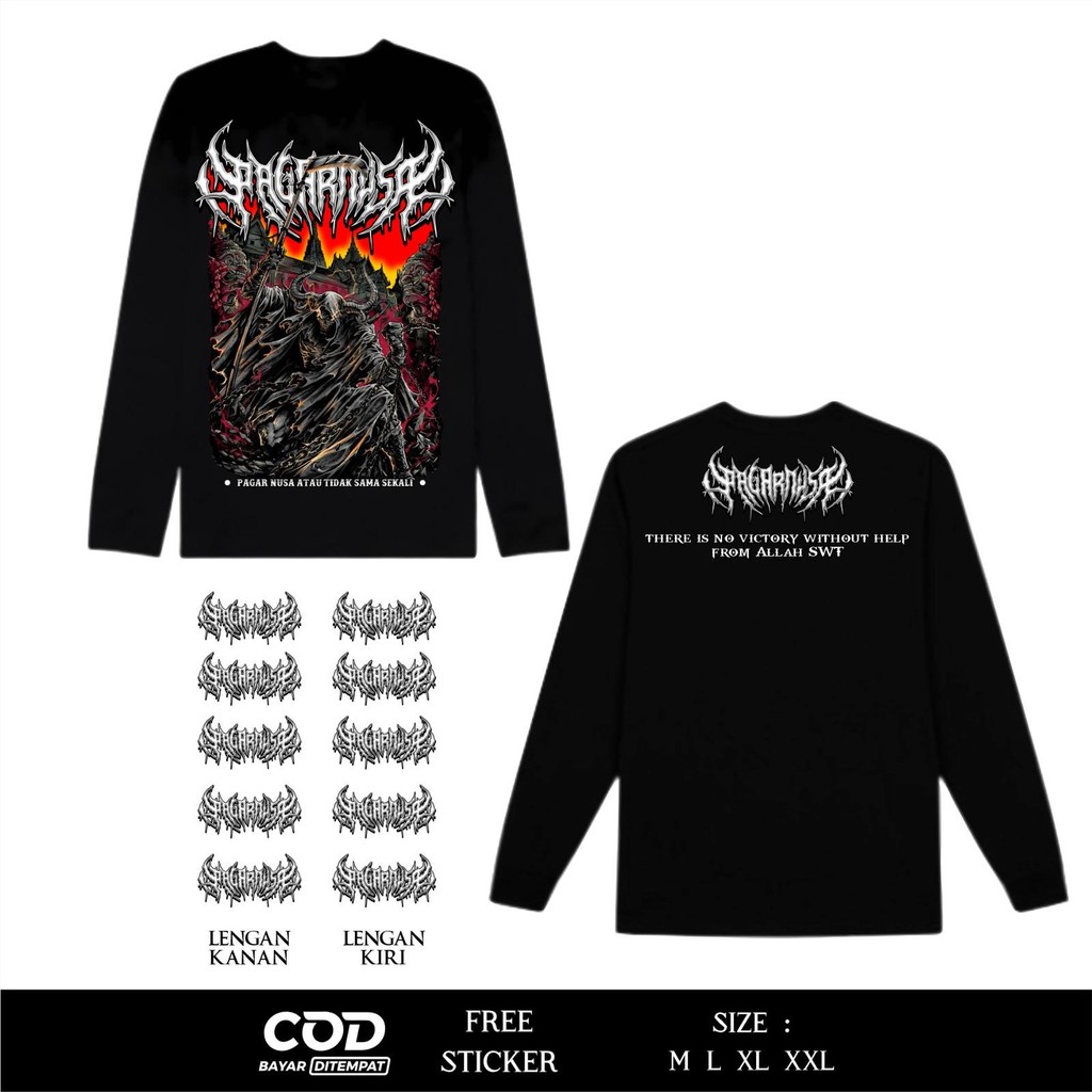 KAOS LENGAN PANJANG PAGAR NUSA ATAU TIDAK SAMA SEKALI - T-SHIRT LONGSLEEVE PAGAR NUSA - KAOS LENGAN 