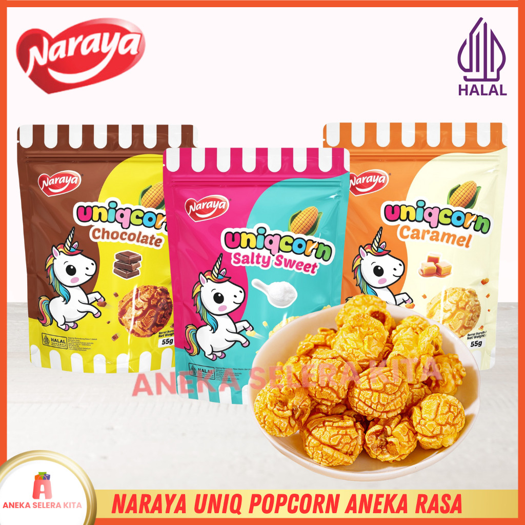 

Naraya Uniqcorn Popcorn Aneka Rasa Halal 55g
