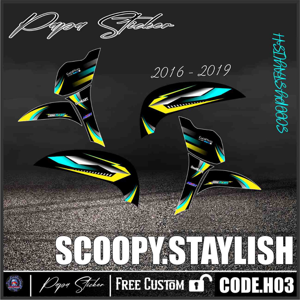 STRIPING STICKER SCOOPY 2016 VARIASI, STIKER LIST VARIASI SCOOPY 2016 H03