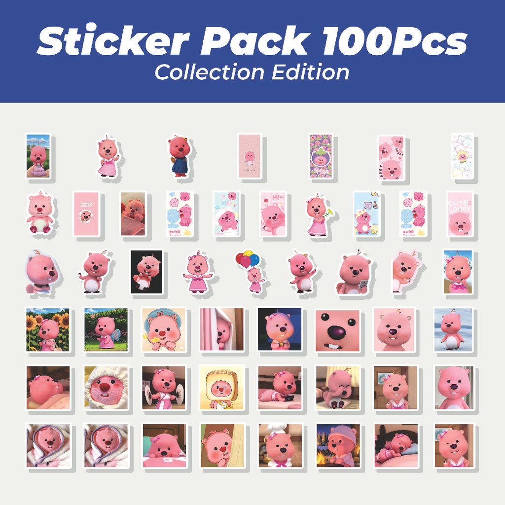 

Hot Stiker Loopy Pororo Lucu Anti Air Stikers Berperekat Waterproof Sticker Decal Buat Motor Helm Buku Journal Koper Casing HP Laptop Botol Minum