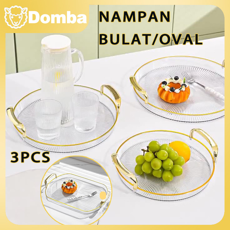 （3pcs）nampan Aesthetic Mewah/nampan Estetik/Palet Plastik/nampan Bulat Aesthetic/nampan Plastik Bula