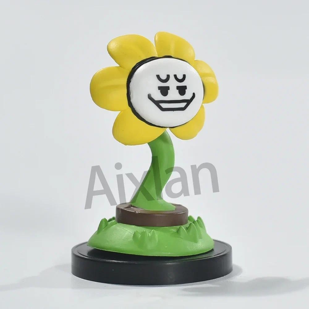 Aixlan UNDERTALE Figure Flowey Sans Q Version PVC Action Figure Amine Birthday Gift Collectible Figu