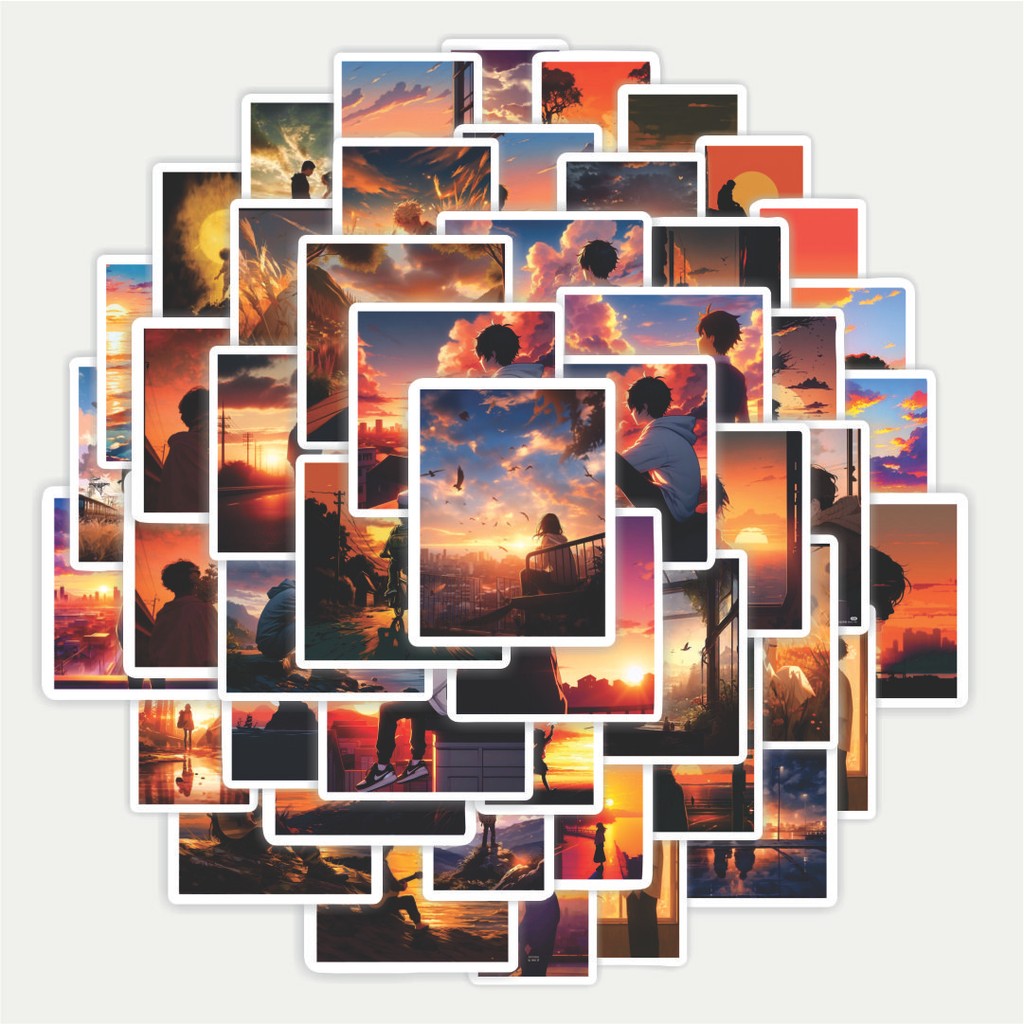 

Sticker Pack Stiker Anime Guys Look at Sunset | Sticker TUMBLR | Stiker LAPTOP KOPER HELM