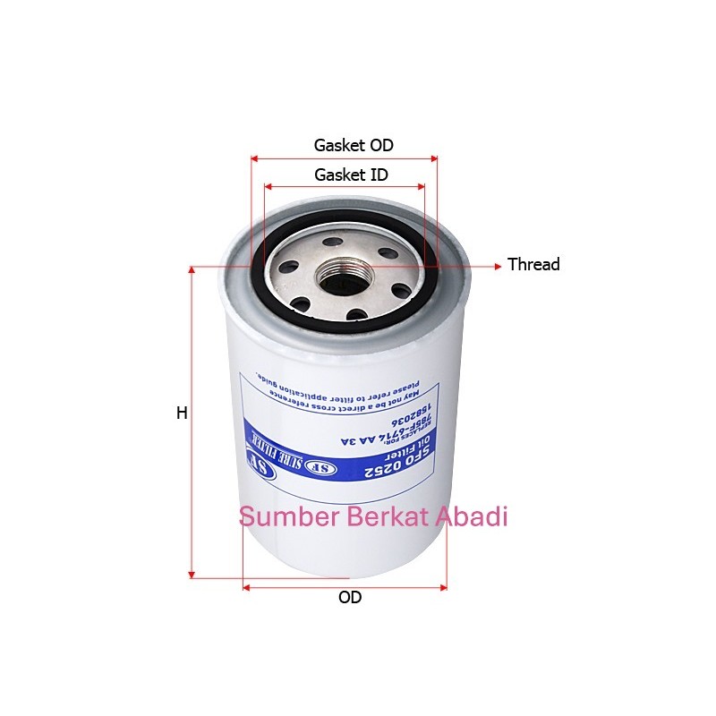 SURE SFO 0252 SFO0252 SFO-0252 OIL FILTER C1902 C 1902 C-1902 785F-6714 AA 3A 785F6714AA3A JOC88034 