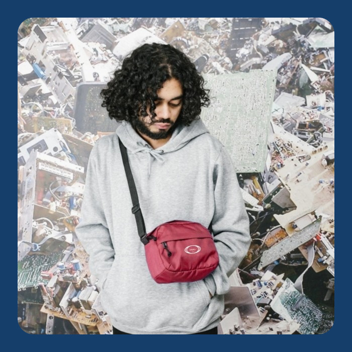 UNKL347 Tas Slingbag Red Tas Kecil Motif NORO