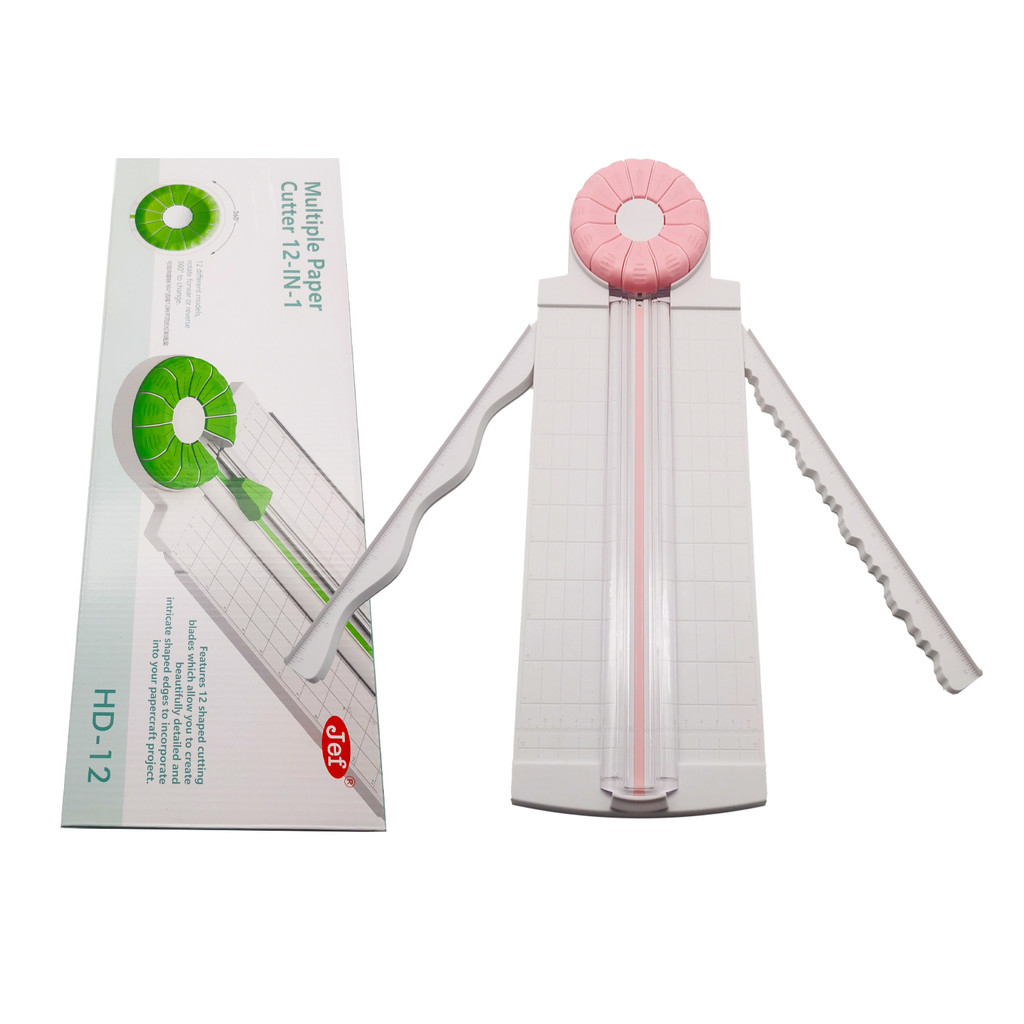 

Multiple Paper Cutter 12-in-1, 360-Degree Rotating Head, Paper Dial Trimmer With Measurements for Scrapbooking, A5/A4/A3