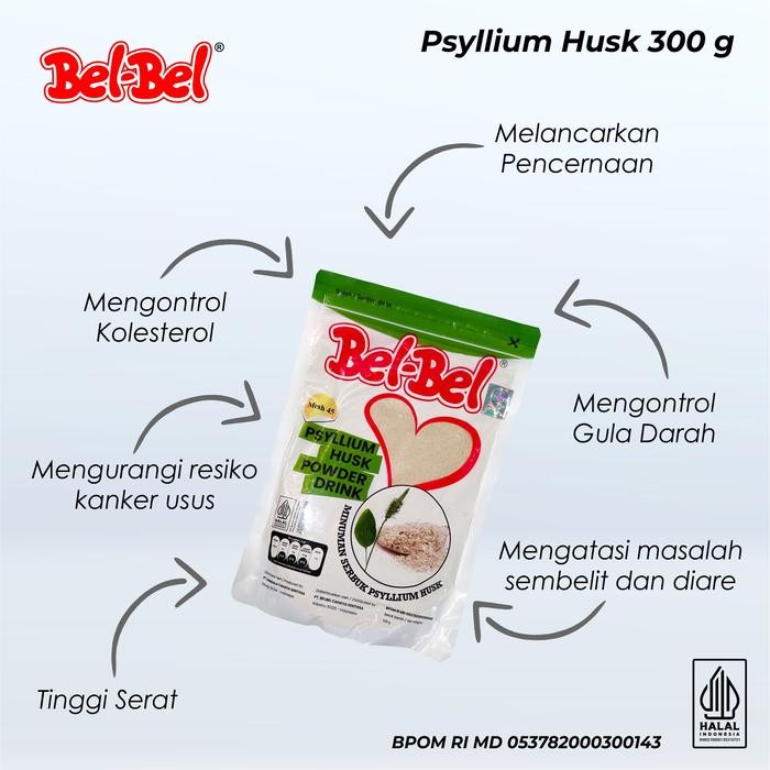 

Hot Produk Bel-Bel Psyllium Husk Powder Murni Fiber Drink 300 Gr - Belbel Tinggi Serat Melancarkan Pencernaan Kontrol Kolesterol & Gula Darah Halal BPOM RI weight protein Terbaik dan Terlaris