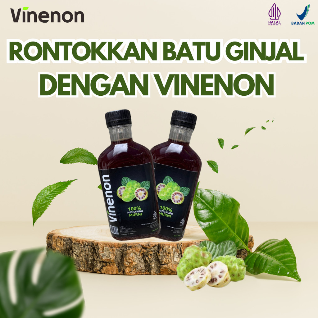 

Vinenon Cuka Mengkudu Asli Ampuh Hancurkan Batu Ginjal Obat Asam Urat Alami 100 % Herbal Halal BPOM