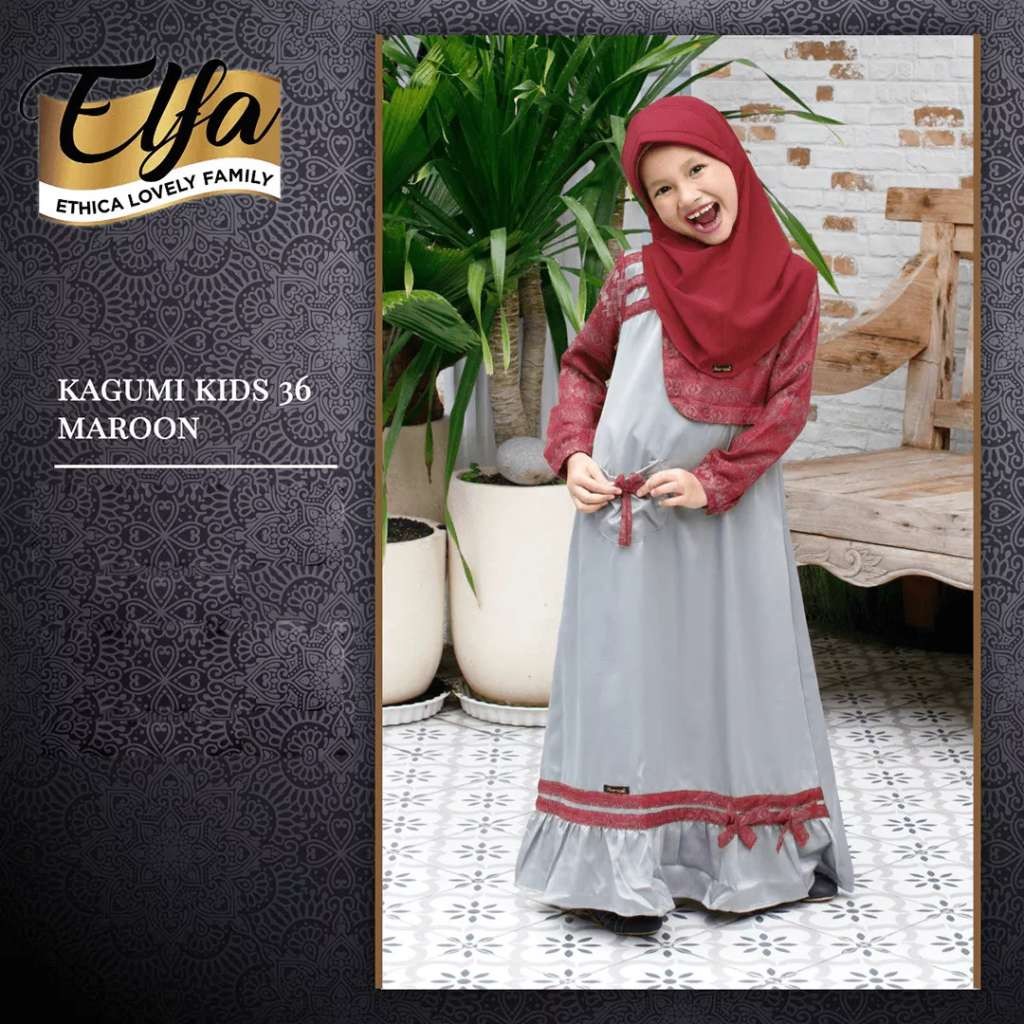 ETHICA GAMIS ANAK KAGUMI KIDS 36 MAROON