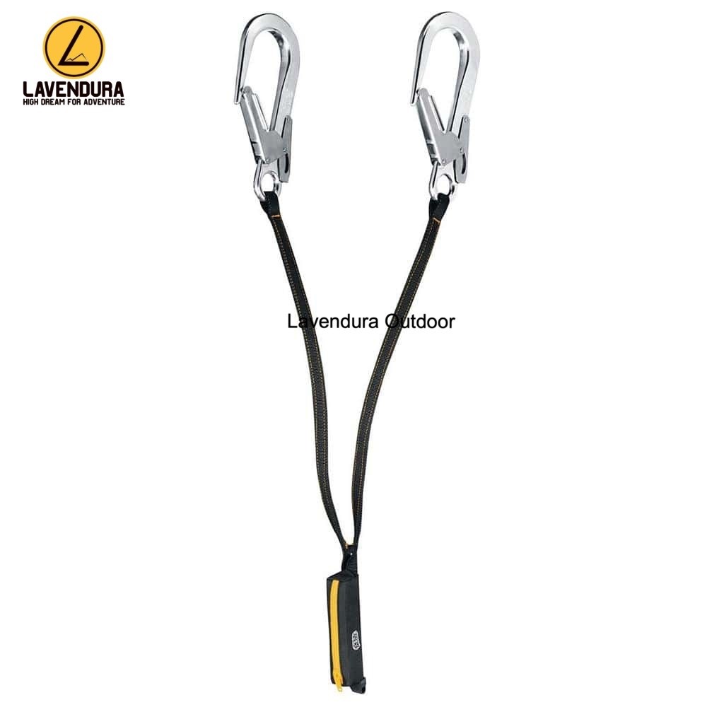 PETZL ABSORBICA-Y MGO Double Lanyard With Energy Absorber Second Loop Lanyard Petzl Rescue Shock Abs