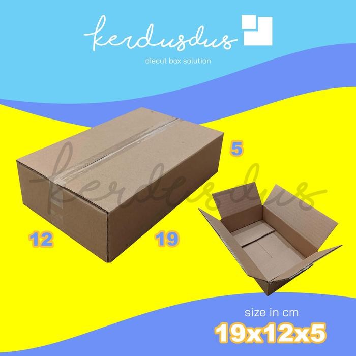 

19X12X5 cm kardus box karton kotak packing packaging POLOS SHEET