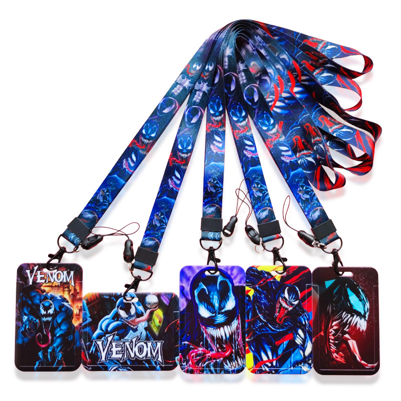 

Disney Venom ID Card Holder Lanyards Men Business Credit Card Case Neck Strap Boy Superhero Badge Holder Retractable Clip