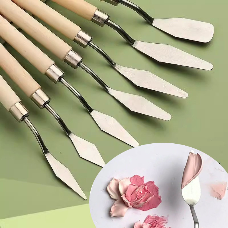 

7pcs/set Art Scraper Texture Knife Art Palette Knife Special-shaped Scraper Oil Painting Acrylic Paint Tool for Artist Students