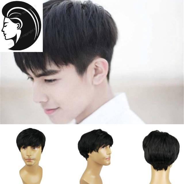 【Rambut nyata.】 【Pengiriman cepat】 WIG COWO KOREA WIG PRIA -COD