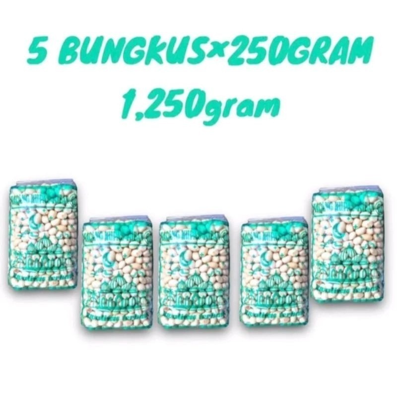 

5 BUNGKUS KACANG KUPAS ASLI TUBAN 250g × 5 BUNGKUS TOTAL BERAT 1,250g KACANG KUPAS JUMBO