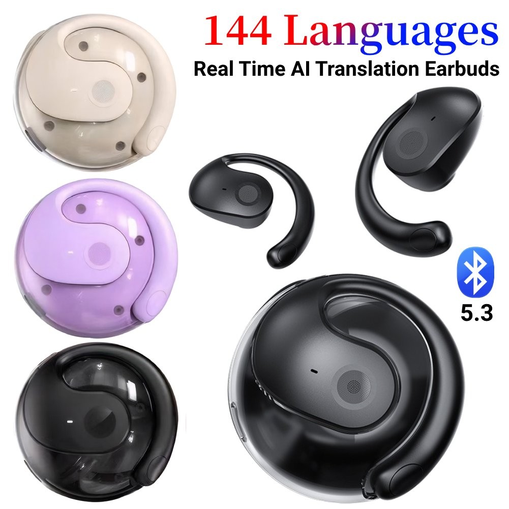 

Real-time 144 Languages Translation Earphones High Accuracy Wireless BT AI Translation Earbuds IPX4 Waterproof Noise Reduction