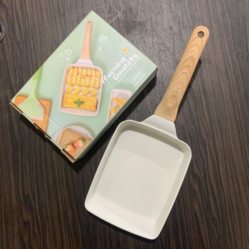 Panci Wajan Tamagoyaki Pan Omelet Wajan Bentuk Kotak Teflon Penggorengan Telur Anti Lengket Panci Wa