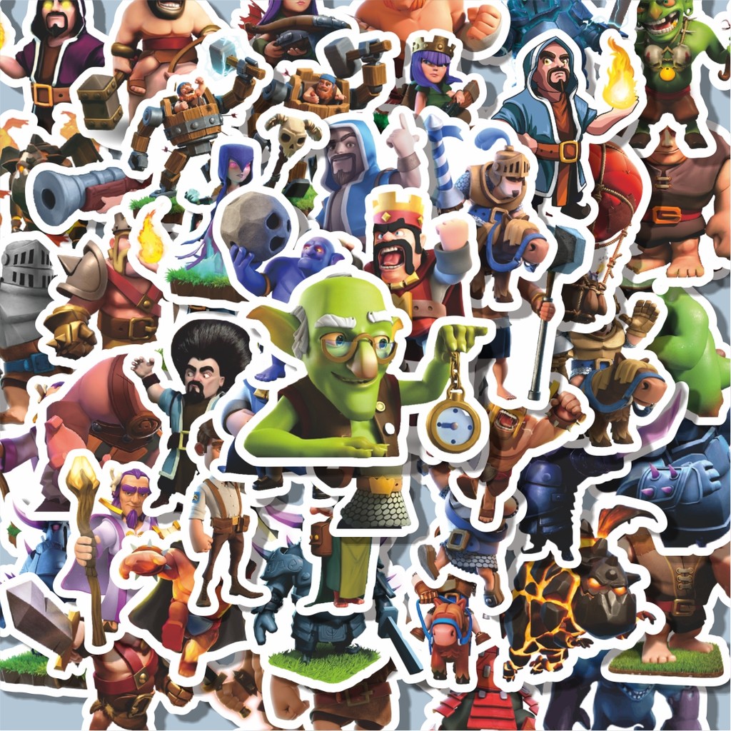 

100PCS Lucu Stiker Clash Of Clans Game Video Series 2 Stiker Aesthetic Stiker Anti Air Stikers Berperekat Waterproof sticker decal buat Motor Helm Buku Journal Koper Casing HP Laptop Botol Minum Hadiah anak