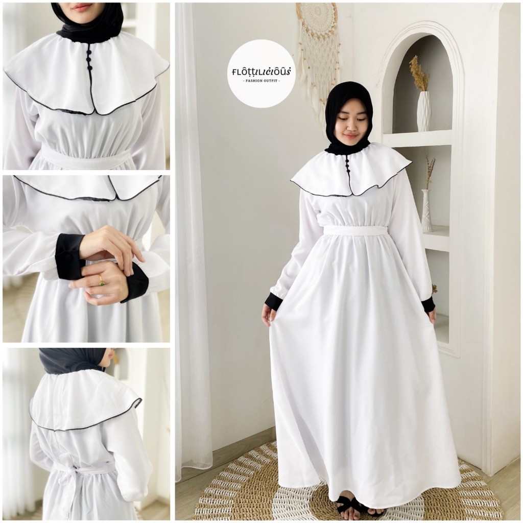 ARAFAH MAXY - FLOTTILICIOUS / Dress Lebaran Polos Cantik Termurah Oufit Wanita Kekinian Remaja Dewas