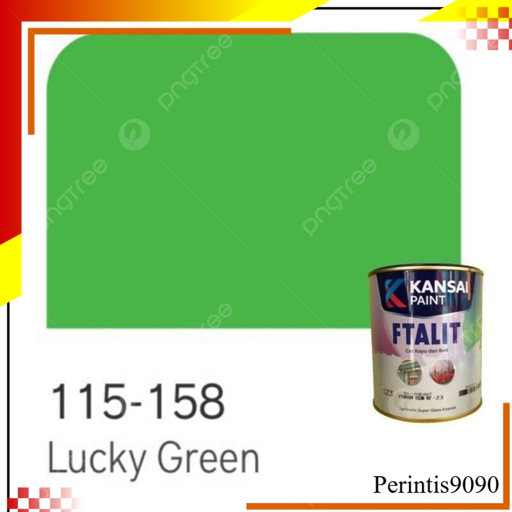 

Cat minyak Ftalit kansai paint 1kg lucky Green 158