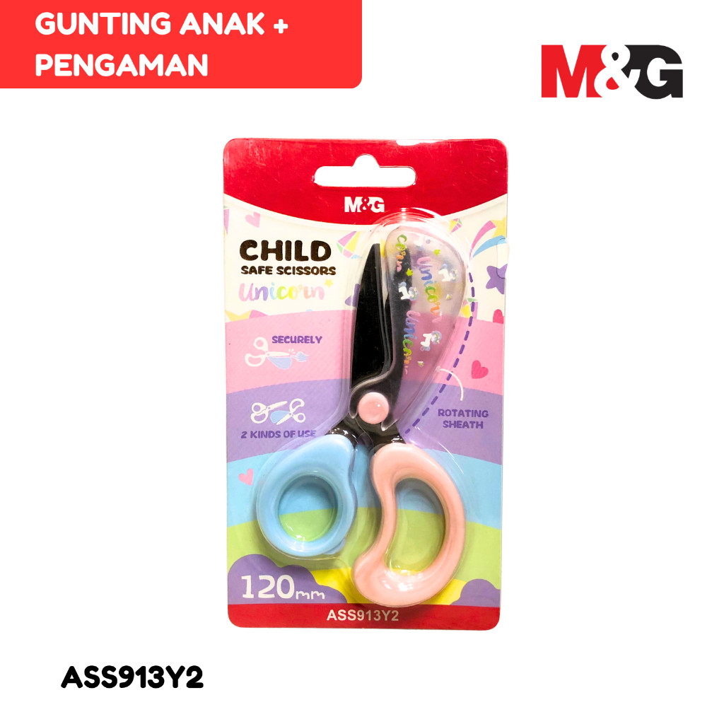 

M&G Scissors / Gunting Anak Unicorn Series Pemotong Warna Pastel + Pengaman #ASS913Y2 - SATUAN - SHESB