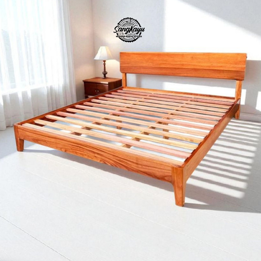 SangKayu Dipan Kayu Headboard Divan Alas Matras Kasur Minimalis / Dipan Kayu Minimalis