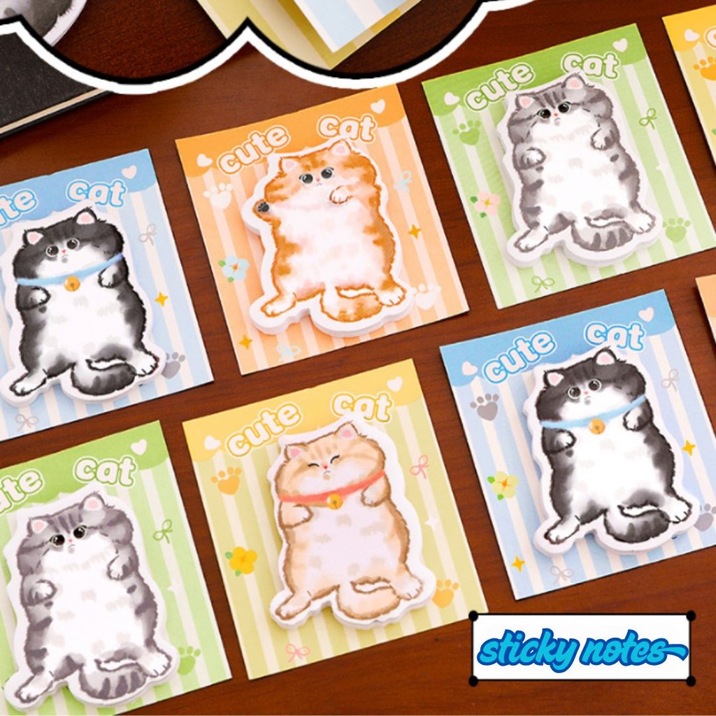 

COD STICKY NOTES MOTIF ANAK KUCING LUCU / POST-IT KITTEN CUTE / MEMO STIK MODEL BARU