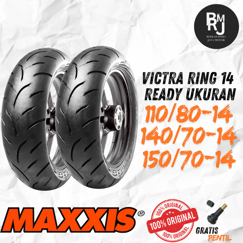 SEPASANG / SATUAN BAN MOTOR AEROX MAXXIS VICTRA Ring 14 TUBELESS DEPAN BELAKANG