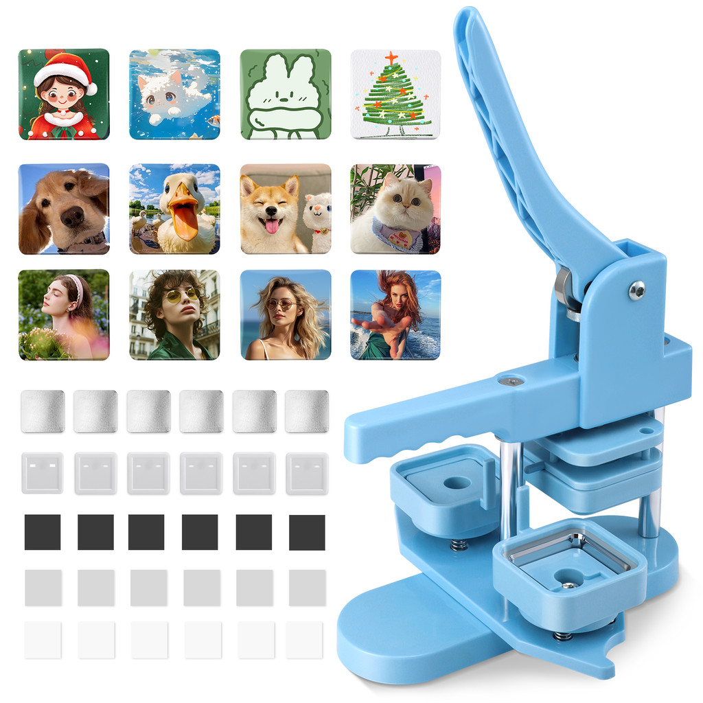 

Stock siap + COD 50mm mesin pembuat lencana mengatur mesin pembuat tombol DIY buatan tangan perlengkapan Pinback tanda pengenal cetakan DIY pembuat Pin for Gifts Button Badge Maker