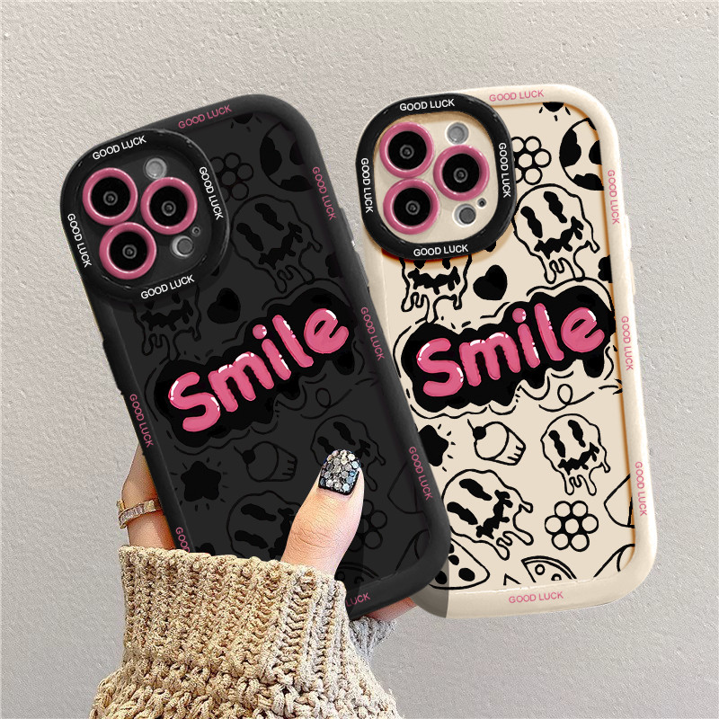 Smile Untuk case oppo a3s a15s a16 a57 a77s a60 a17 a17k a54 a15 a5s a53 a7 a12 a58 a96 a76 a1k a92 