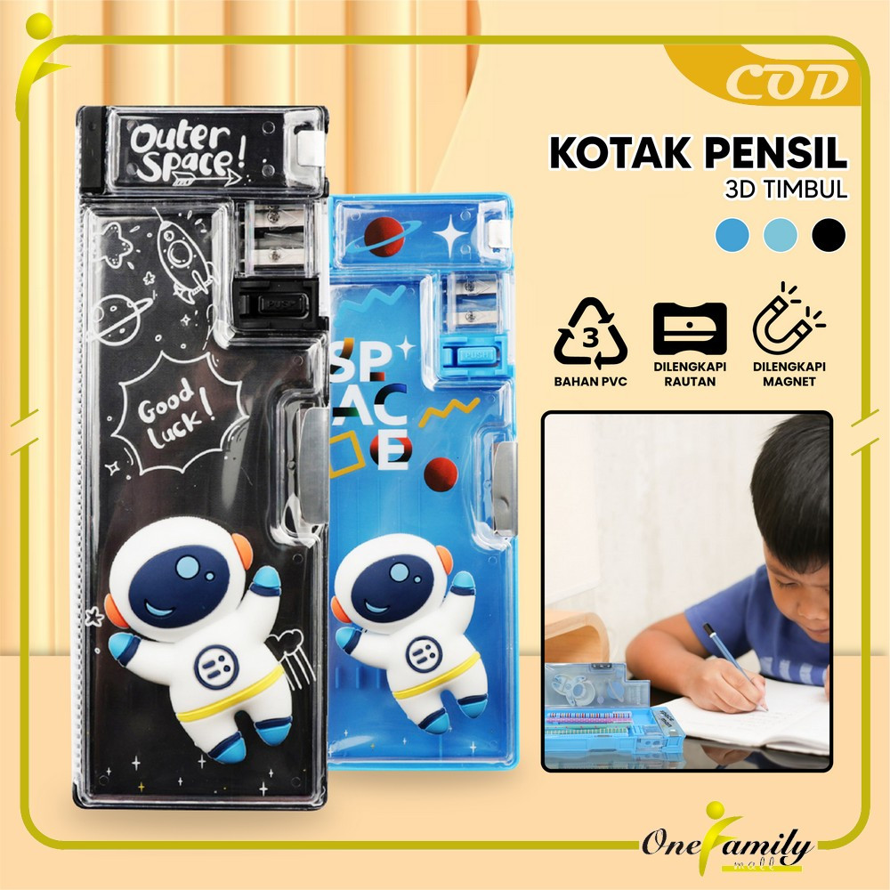 

COD ONE-A59 Tempat Pensil Anak 3D Timbul Magnetic Multifungsi Alat Tulis Sekolah / Kotak Pensil Pencil Case Magnet Untuk Anak Tk