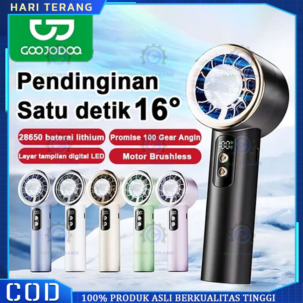 

4 in 1 goojodoq kipas angin portable Mini turbo Rechargeable USB kecil Dapat Dilipat Kipas tangan lipat pendingin dingin Digital Display High-speed 100 Gear Kompres es untuk mendinginkan Wind Digital Display