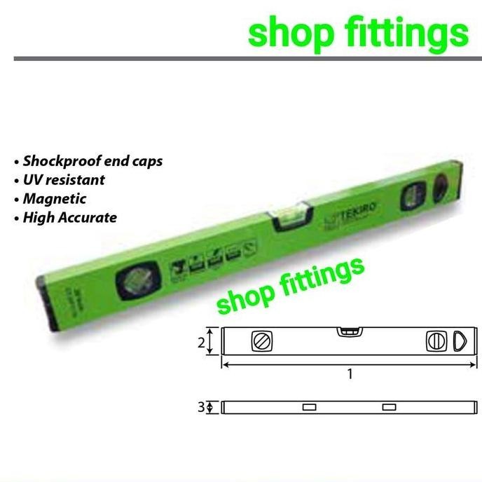 Tekiro Waterpass Level Pas Magnet Pilih Uk 60 - 80 Inch 1 - 2 Meter