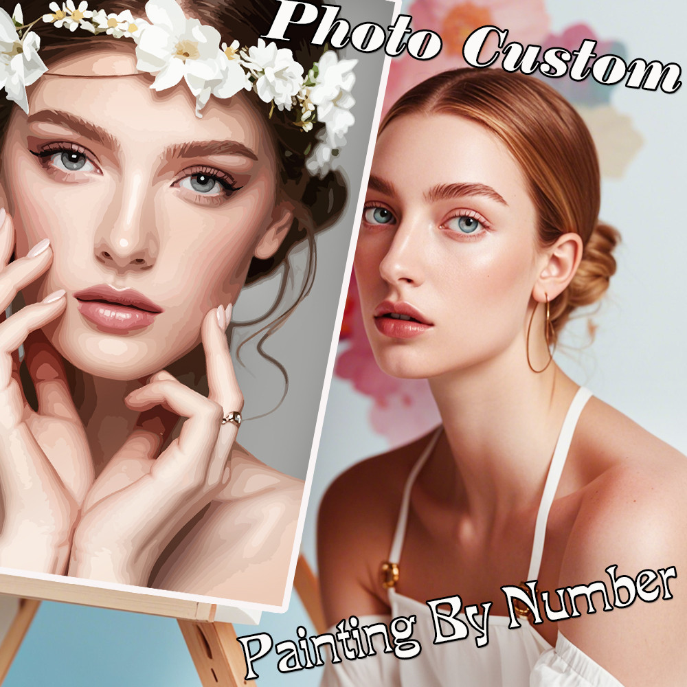 

HUACAN Coloring By Numbers Photo Custom Paint By Number Adult Kit Drawing Picture Artcraft On Canvas Home Bedroom Wall Artwork ﻿