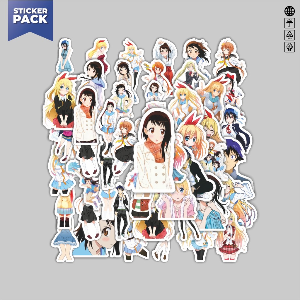 

[100PCS]Stiker Pack Stiker Anime Series Nisekoi Character Mix Aesthetic Vinyl Anti Air Dekorasi Sticker Laptop Buku Journal Koper Helm Casing HP Gitar Helm Skateboard