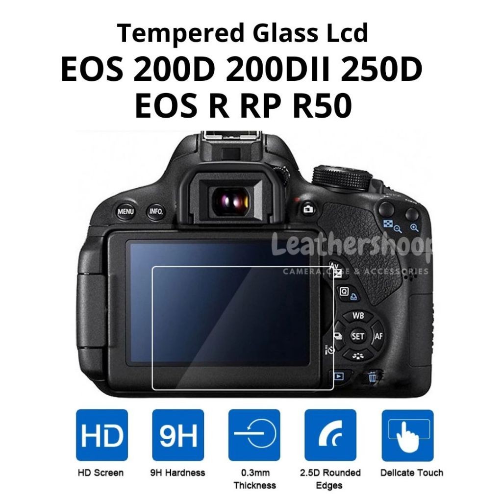 [ LTR ] - READY Screen Guard Canon EOS 200D 200DII 250D EOS R EOS RP EOS R50 R8 LCD Protector Temp G