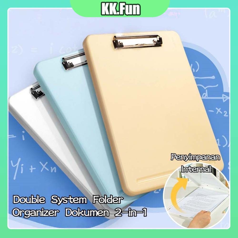 

[COD / Ready]A4 2IN 1 Clipboard + Storage Alas Papan Ujian / Clip Board A4 / Clipboard 2 in 1 / Papan Jalan 2in1 / A4 Clipboard Papan Ujian