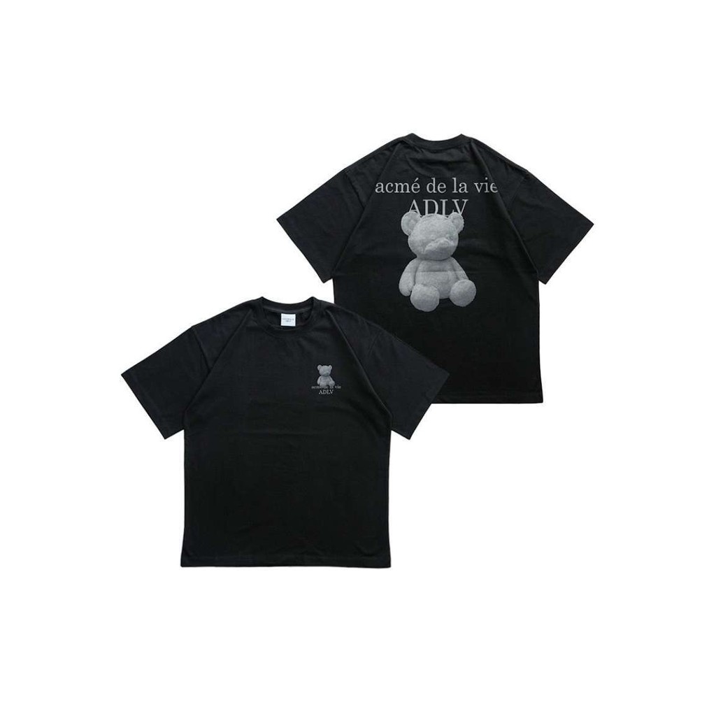 [ADLV] Acmedelavie Fuzzy Bear T-Shirt Black