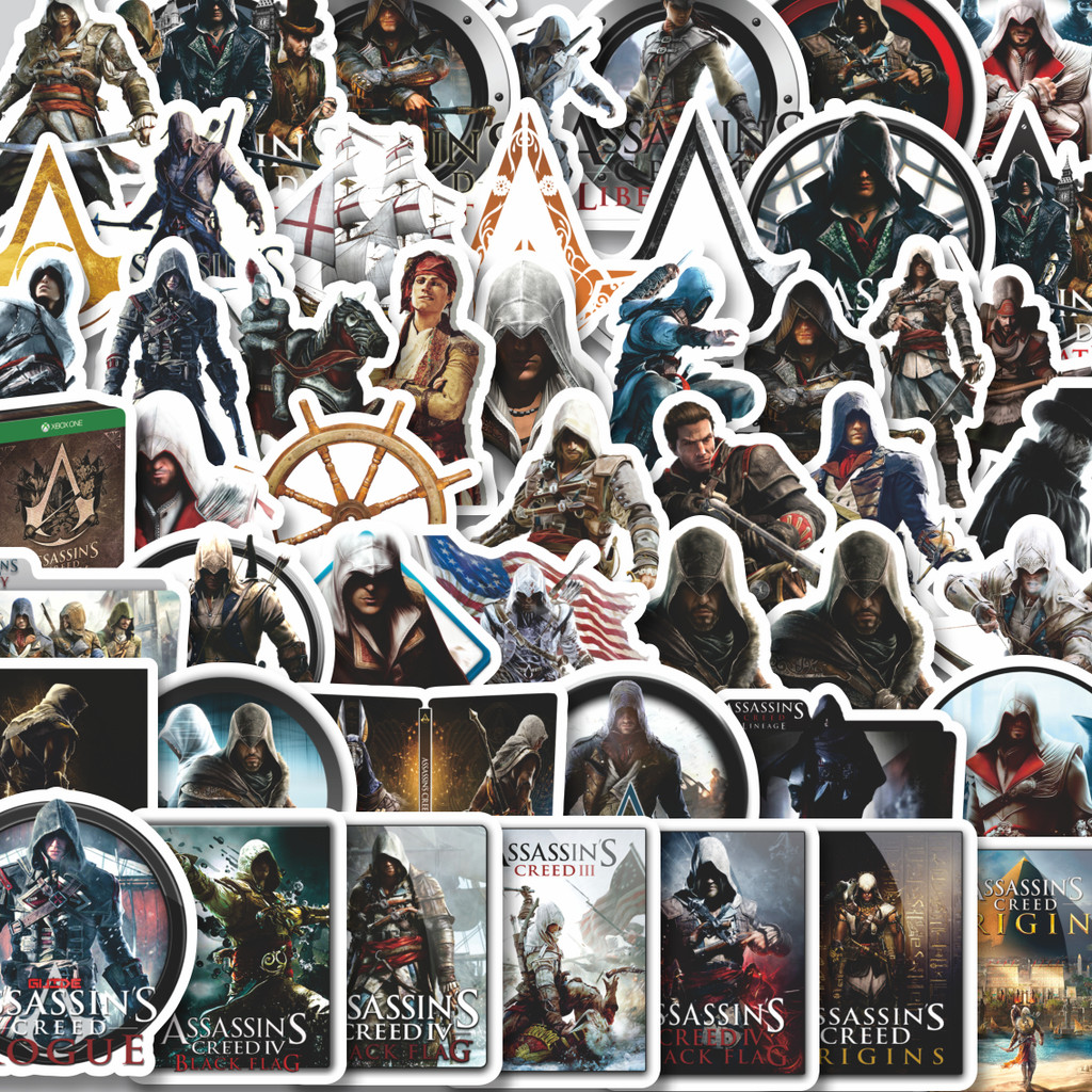 

Stiker Cutting Pack Stiker Game Series Assasin's Creed Universe Mix 1 Isi 100Pcs Series Aesthetic Lucu Keren Untuk Koper Bahan Vynil