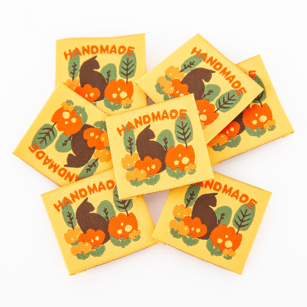 

50PC Yellow Wood Handmade Cloth Label For Labels Accessories DIY Sewing Crafts Tags Bags Decor Accessories